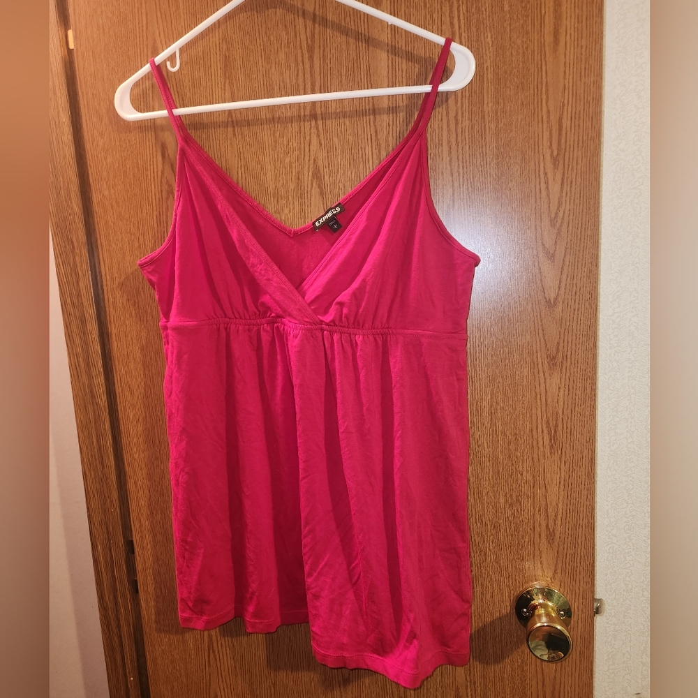 Express Women's Large Pink Spaghetti Strap Tank Top